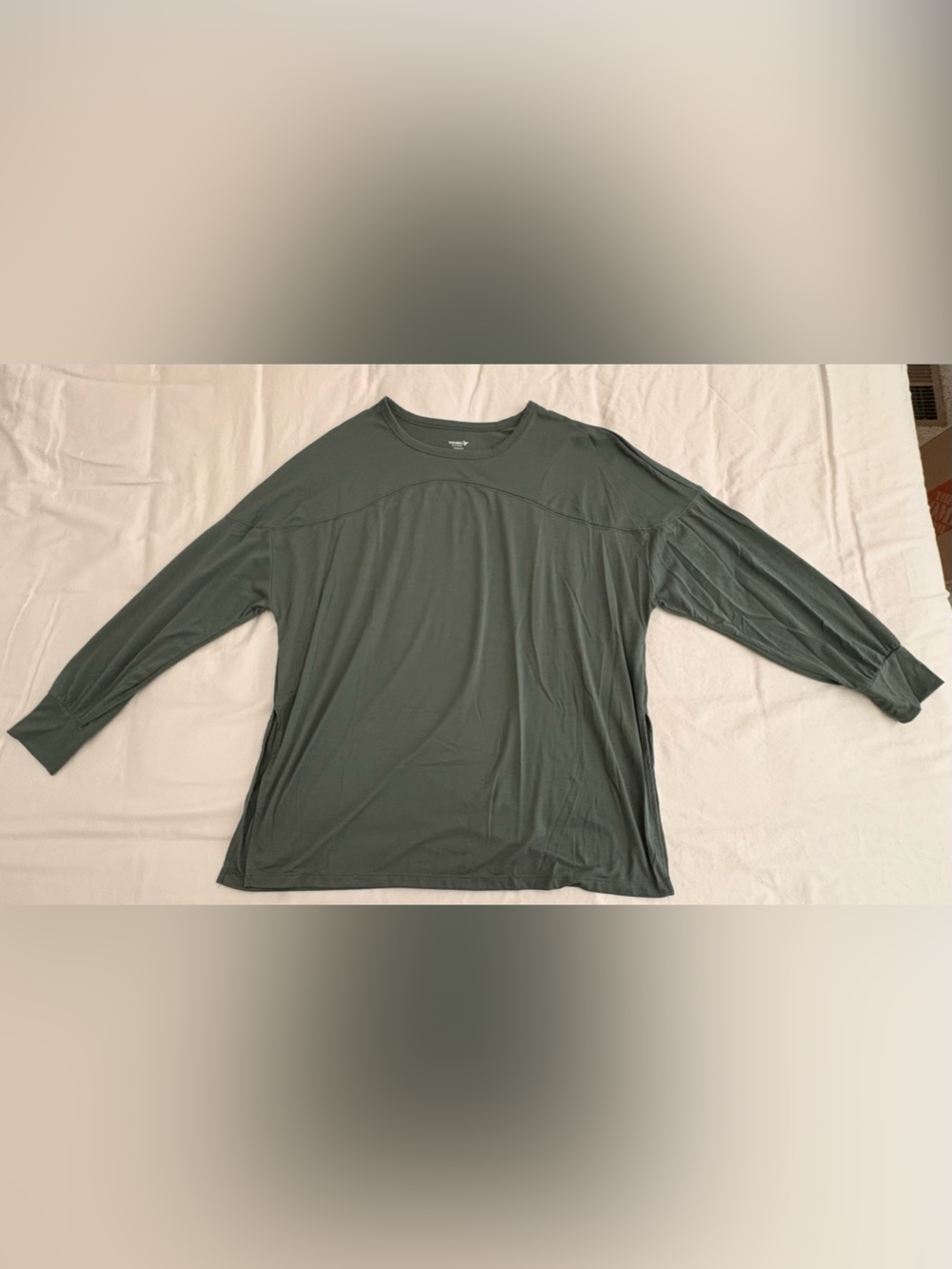 Old Navy Ultralite Long Sleeve Tunic Length Top - Olive Green